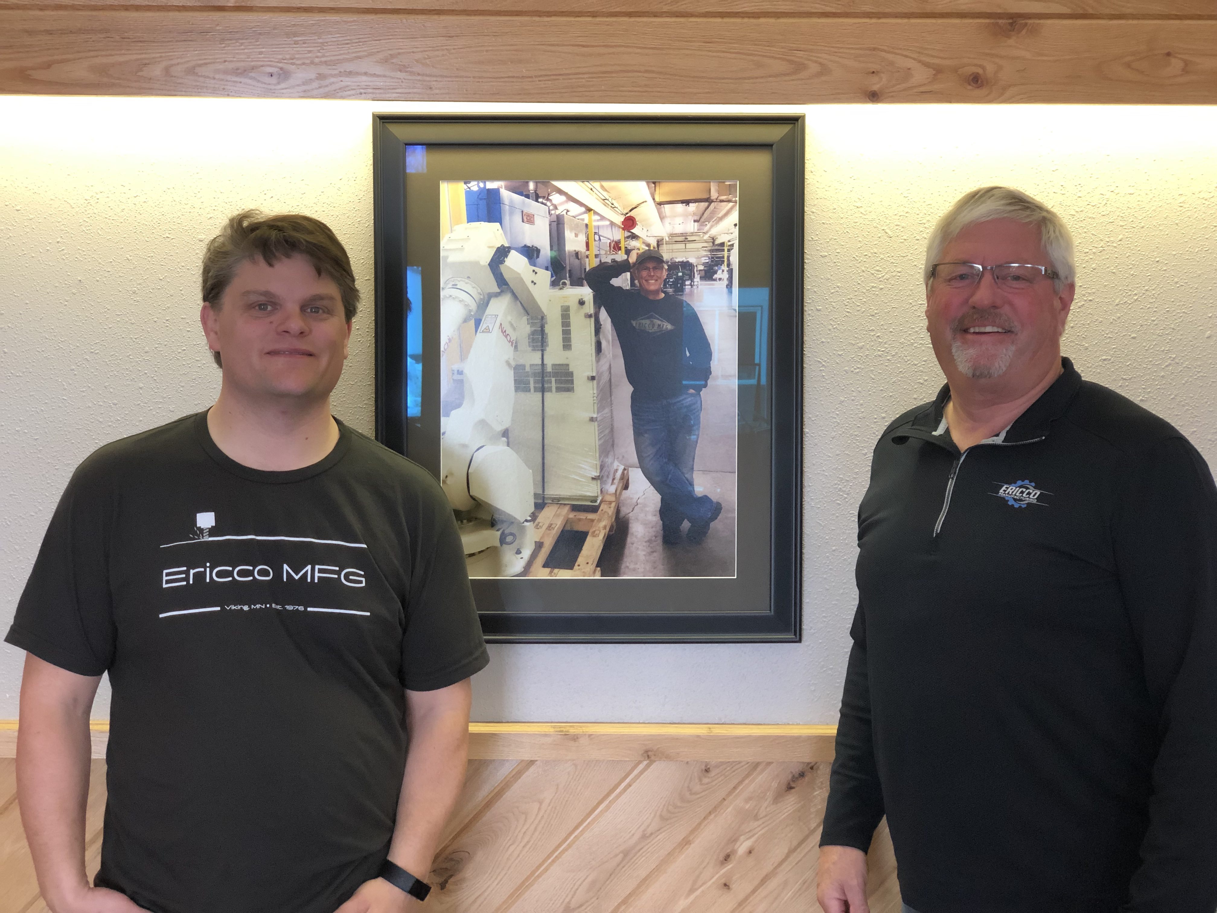20190404_164403421_iOS Ben Erickson, owner, and Mike Sorteberg, General Manager of Ericco Manufacturing