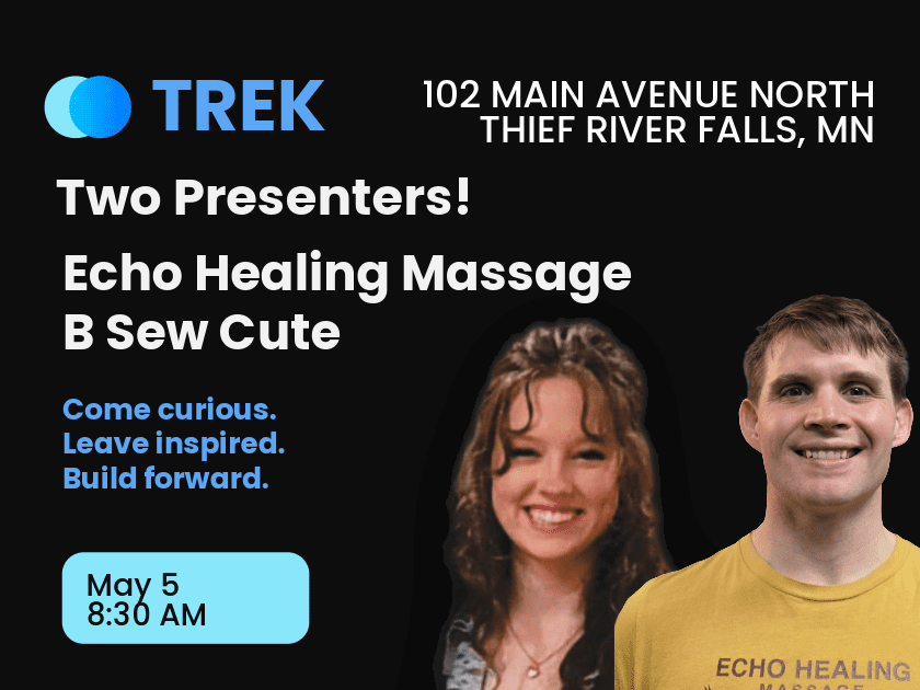 Two Entrepreneurial Journeys, One Morning at TREK May 5 at 8:30 AM