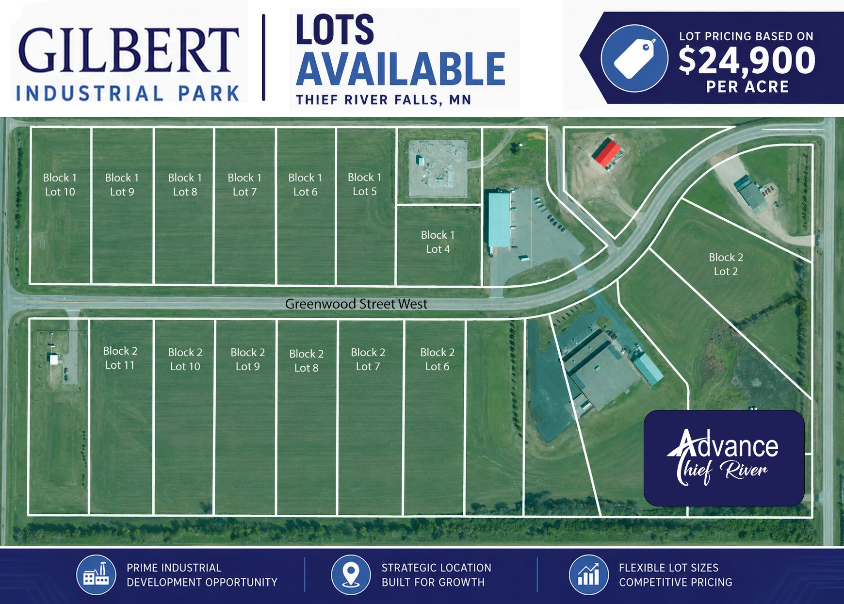 Industrial park lots thief river falls